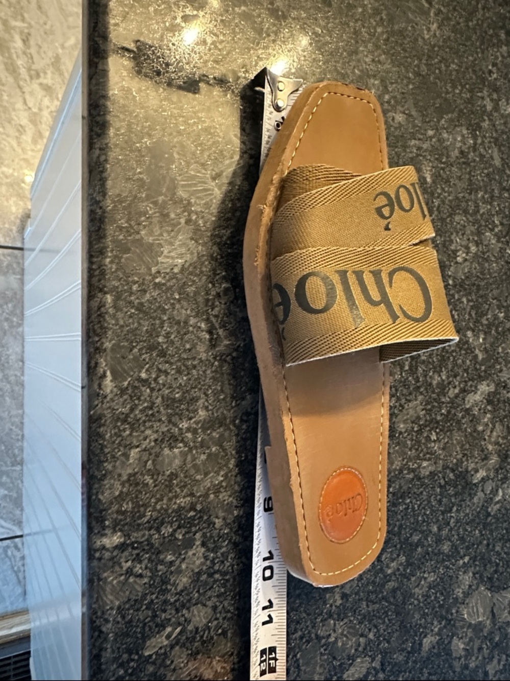 Chloé Woody Logo Strap Slide Sandals authentic with box - Picture 8 of 9